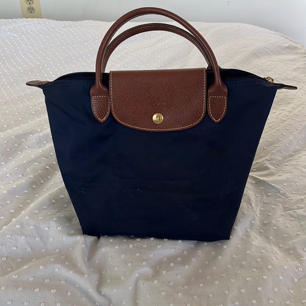 Good condition small long champ hand bag
